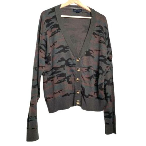 Sanctuary Womens Lets Hang Cardigan Size L Camo Sweater Camouflage Green - Picture 5 of 12
